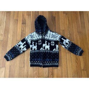Tejidos Ruminahui Zip Up Alpaca Wool Sweater Jacket Kid's Size 4